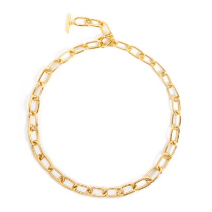 Colar Corrente Larga T Dourada