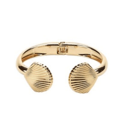 Pulseira Dura Concha Dourada