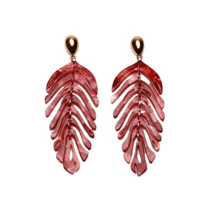 Brinco Espinha de Peixe Vermelho