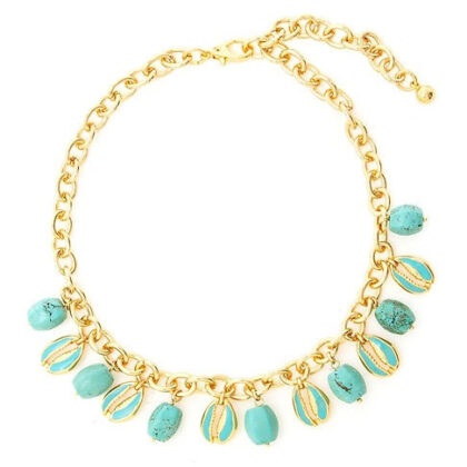 Colar Búzios Turquesa