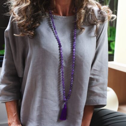 Japamala Ametista com Franja Roxa