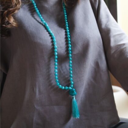 Japamala Amazonita com Haolita e Franja Turquesa