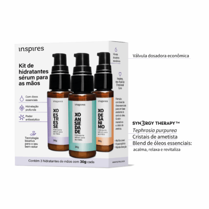 Kit de hidratantes sérum para as mãos - Trio Xô